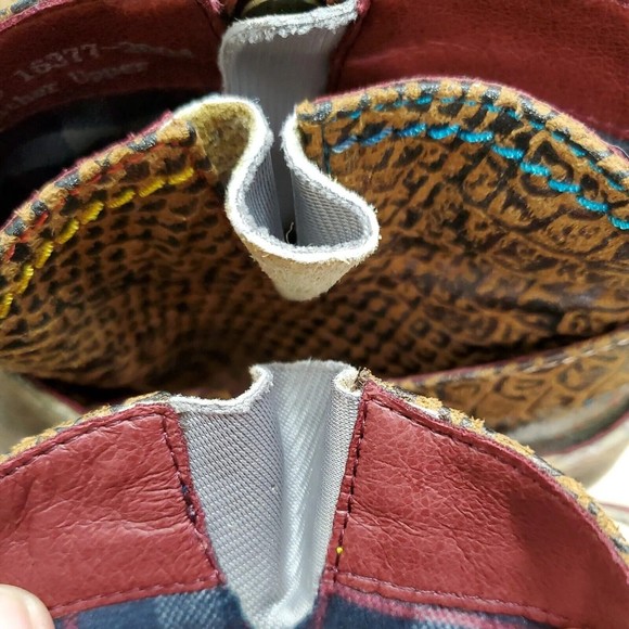 L'Artiste Spring Step Shazzam Leather Hand Painted Ankle Booties Artsy Boho NWOB - Picture 12 of 16